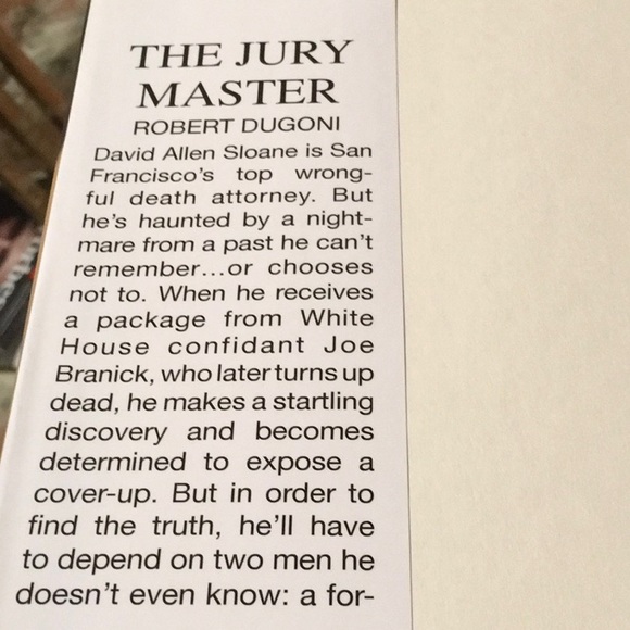 NWT,THE JURY MASTER,by Robert Dugoni,MysteryThriller,hardcover,LargePrintEdition - Picture 4 of 5